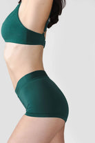 HUHA Mineral Brief Green TENCEL Modal on model side view — Cloud Nine Pajamas Edmonton