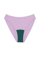 INSIDE OUT FRONT VIEW Showing gusset HUHA Mineral High Rise Bikini Lilac product flat lay — Cloud Nine Pajamas Edmonton