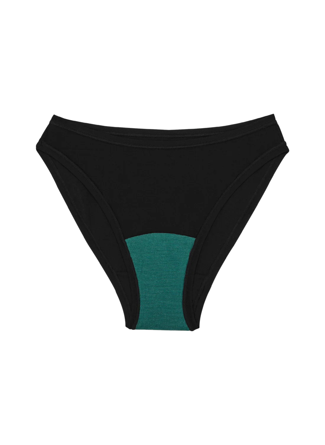 HUHA Mineral High Rise Bikini Black flat lay product shot inside out showing mineral gusset front view — Cloud Nine Pajamas Edmonton