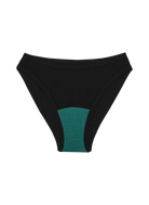 HUHA Mineral High Rise Bikini Black flat lay product shot inside out showing mineral gusset front view — Cloud Nine Pajamas Edmonton