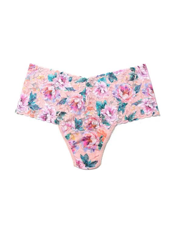 Light Floral BMFP retro lace thong printed pink lace by Hanky Panky