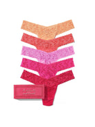 hanky panky lace thong 5 pack for valentines day in matchbox gift package