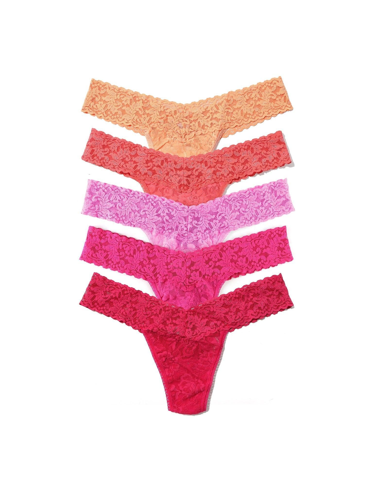 hanky panky lace thong 5 pack for valentines day in matchbox gift package