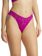 Soft stretch lace thong by Hanky Panky – original rise fit