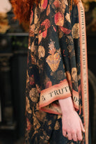 Market of Stars Heart of Gold Opera Duster sleeve width and drape detail — Cloud Nine Pajamas