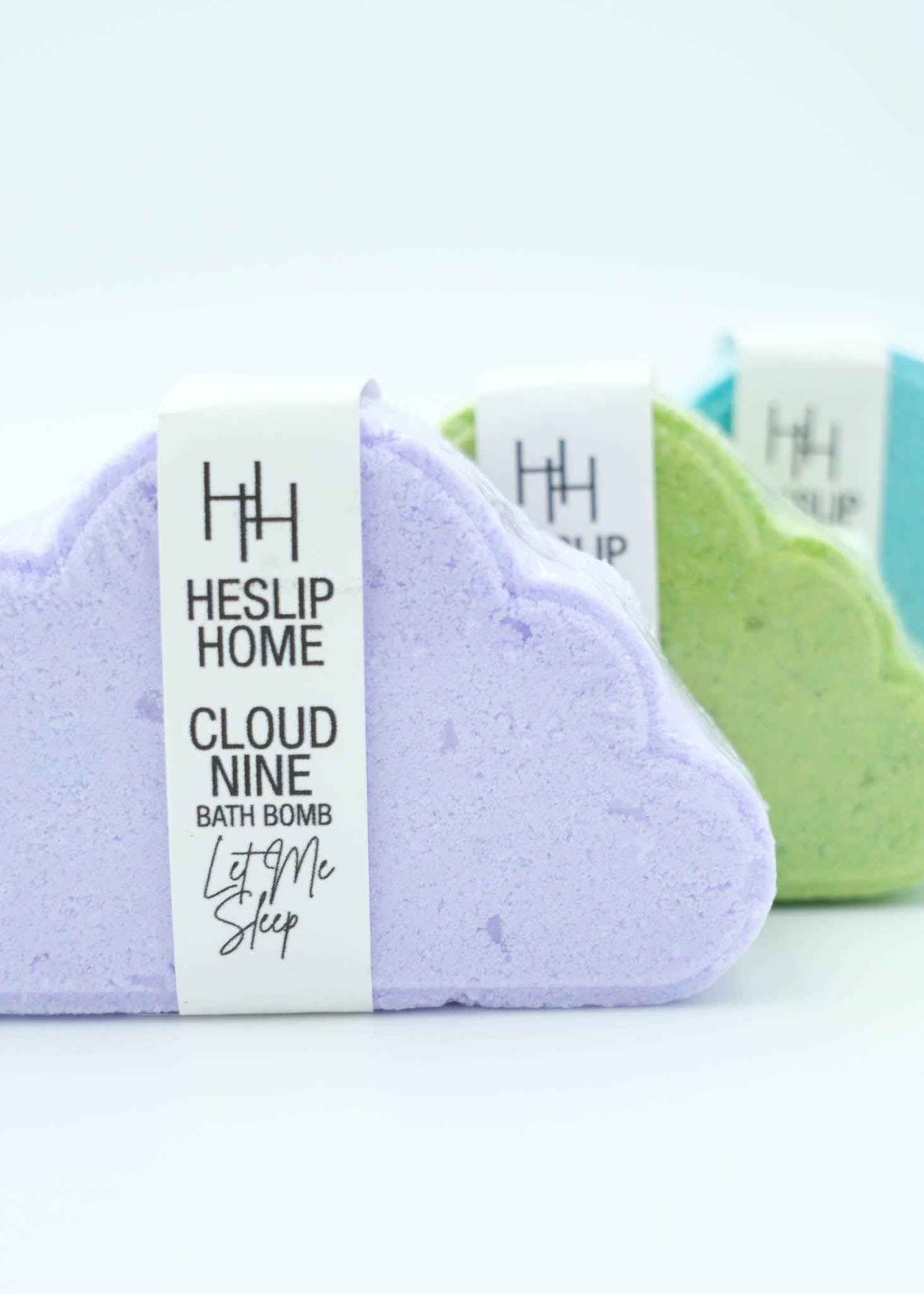 Heslip Home Cloud Luxury Bath Bomb cloud shape fizzing in bath — Cloud Nine Pajamas Edmonton