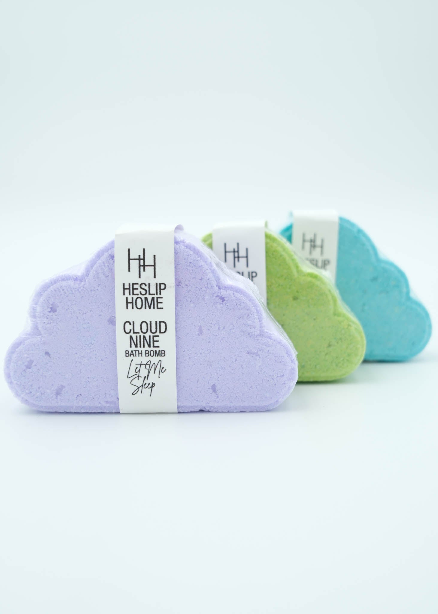 Heslip Home Cloud Luxury Bath Bomb three of the four scents — Cloud Nine Pajamas Edmonton