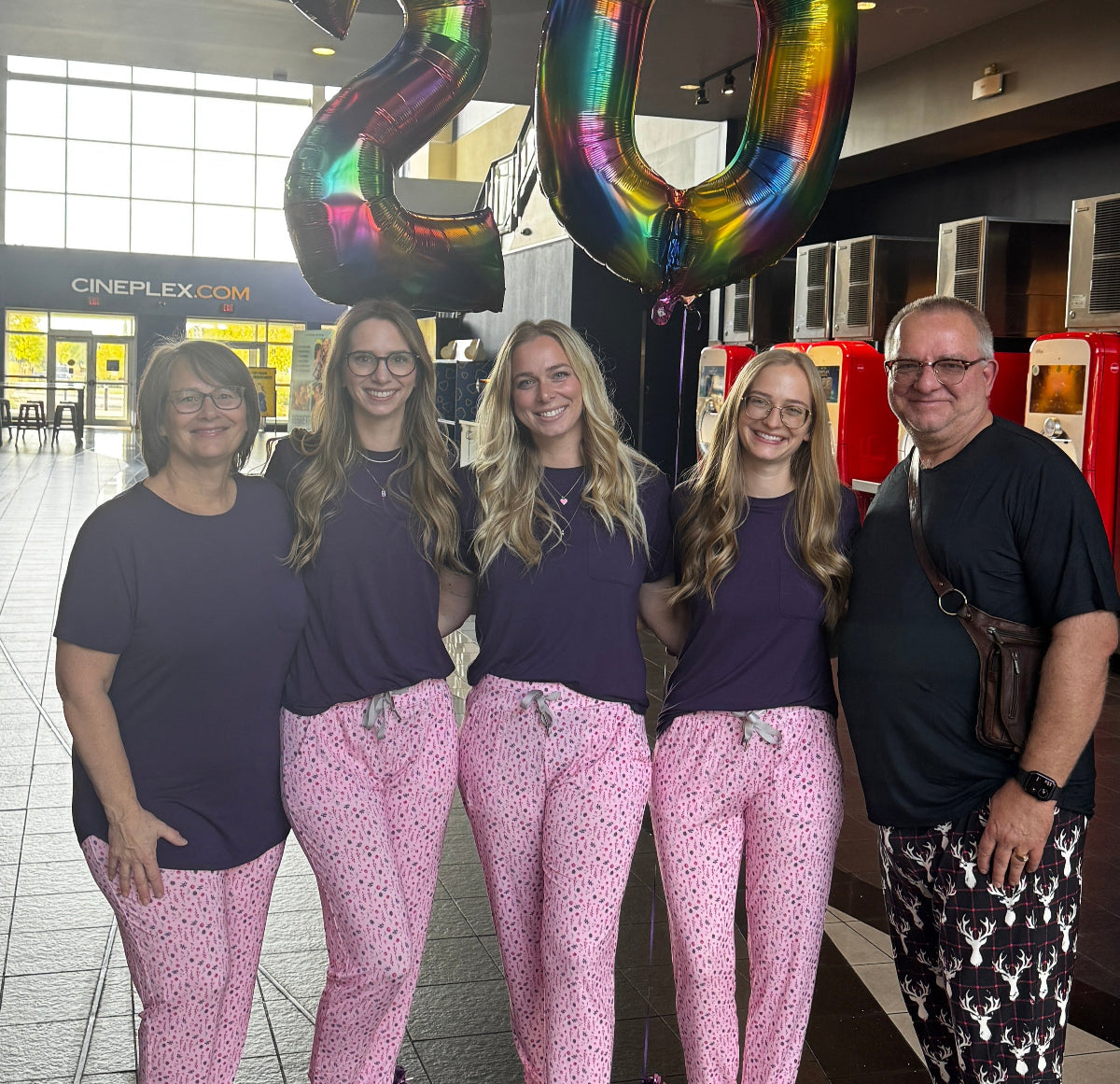 the zechel family at the 20th anniversary of cloud nine pajamas