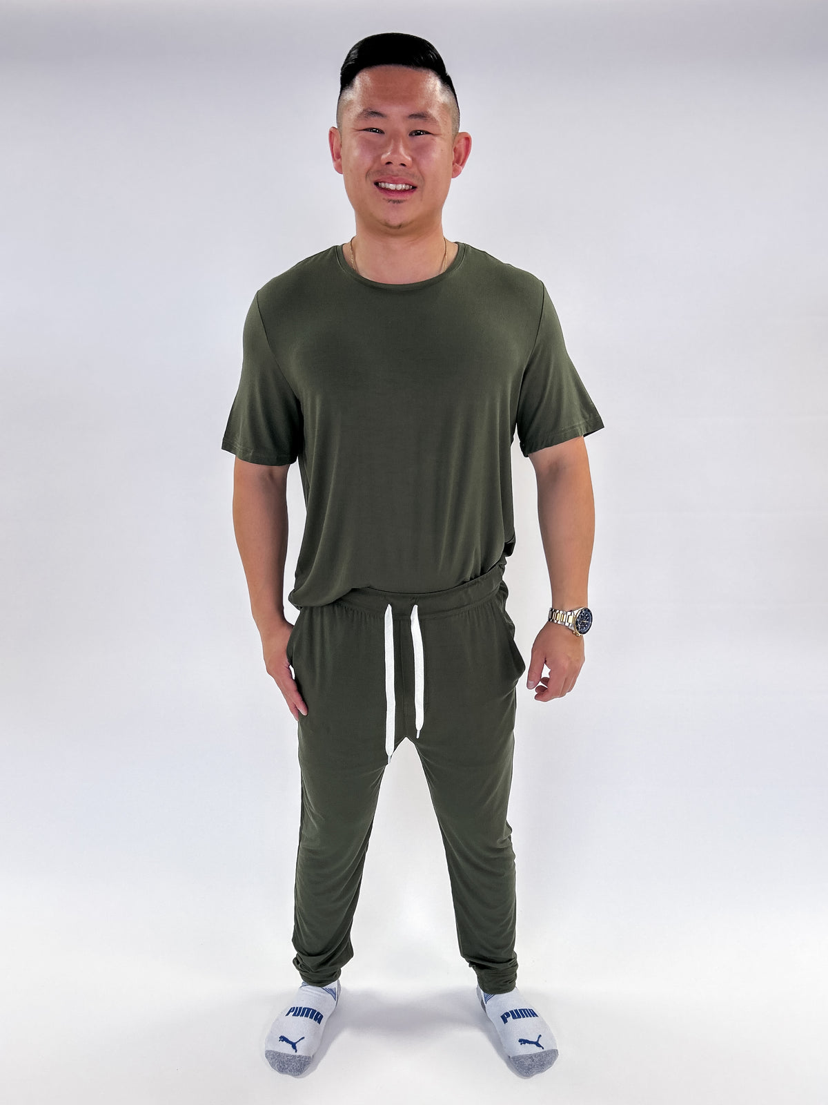 Unisex Tee Bamboo | Olive Forest