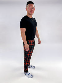 Unisex Jogger Bamboo | Mad For Plaid Black/Red