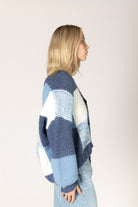 Lyla & Luxe LENNY chunky knit V-neck cardigan open front side view — Cloud Nine Pajamas