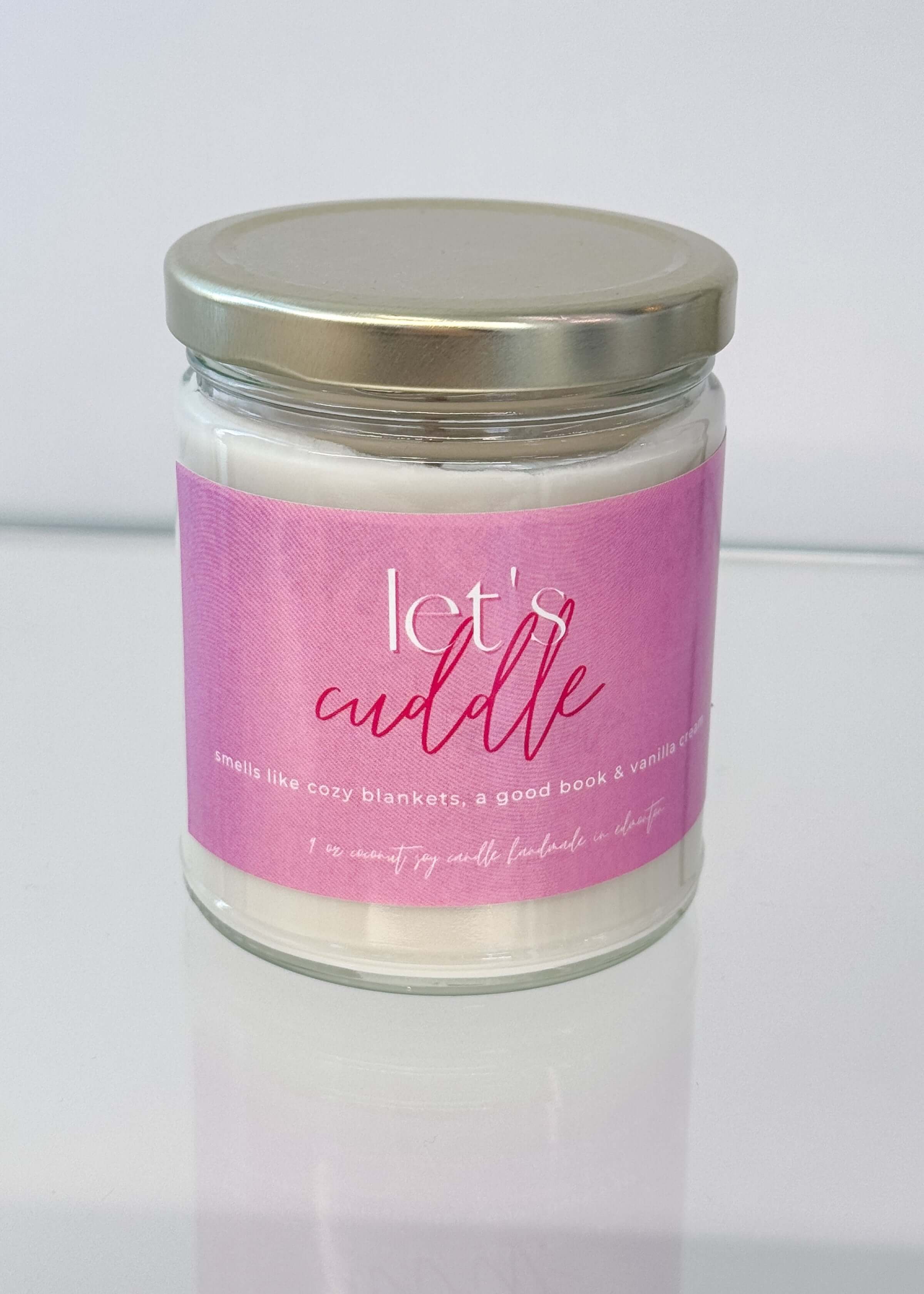 Let's Cuddle 9oz Candle | vanilla cream coconut soy wax candle
