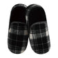 Mens Alpine Plaid Slipper Snoozies Black