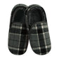 Mens Alpine Plaid Slipper Snoozies Grey