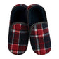 Mens Alpine Plaid Slipper Snoozies Red