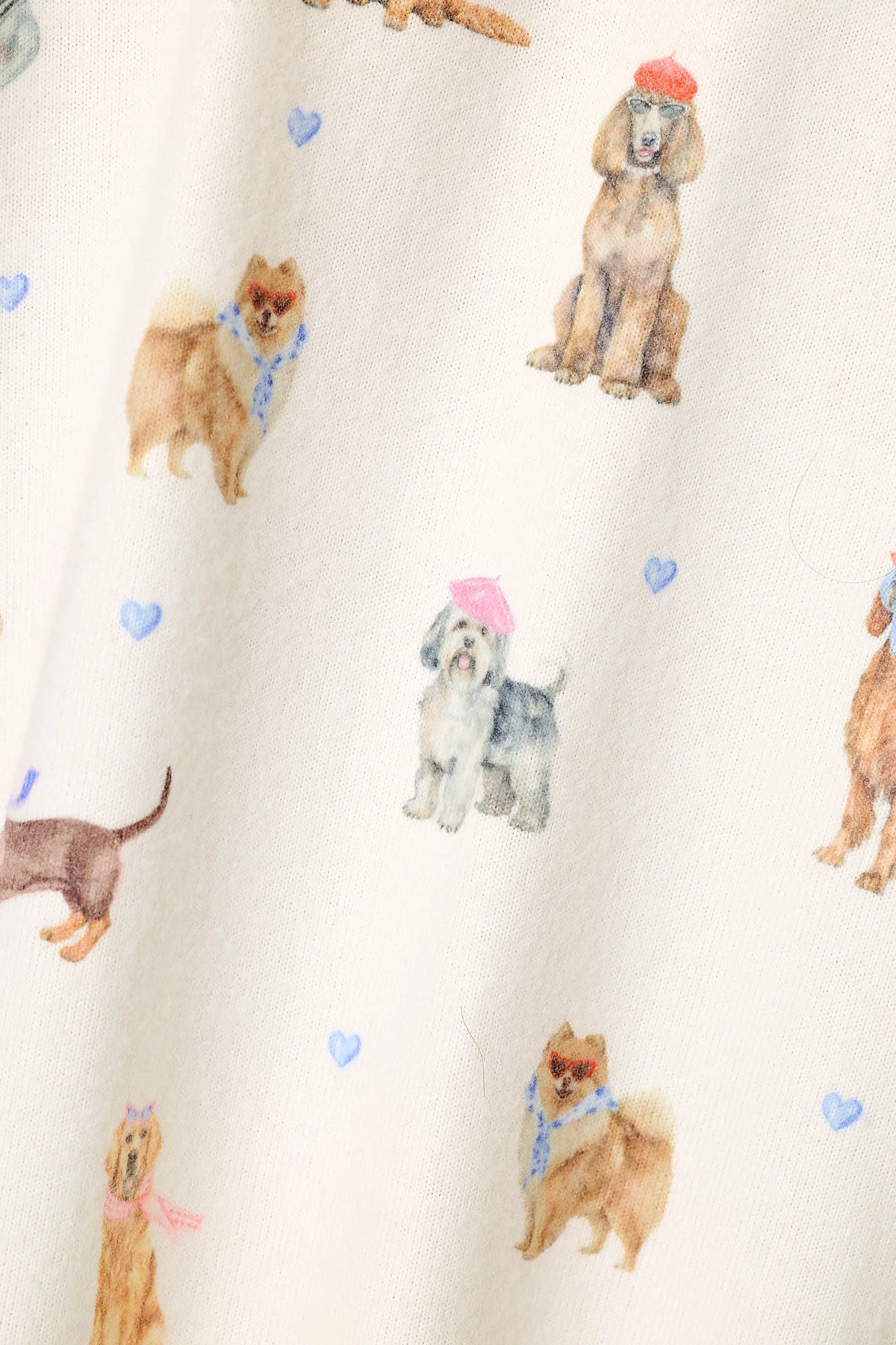 PJ Salvage Meet Me in Pawris Ivory swatch — Cloud Nine Pajamas