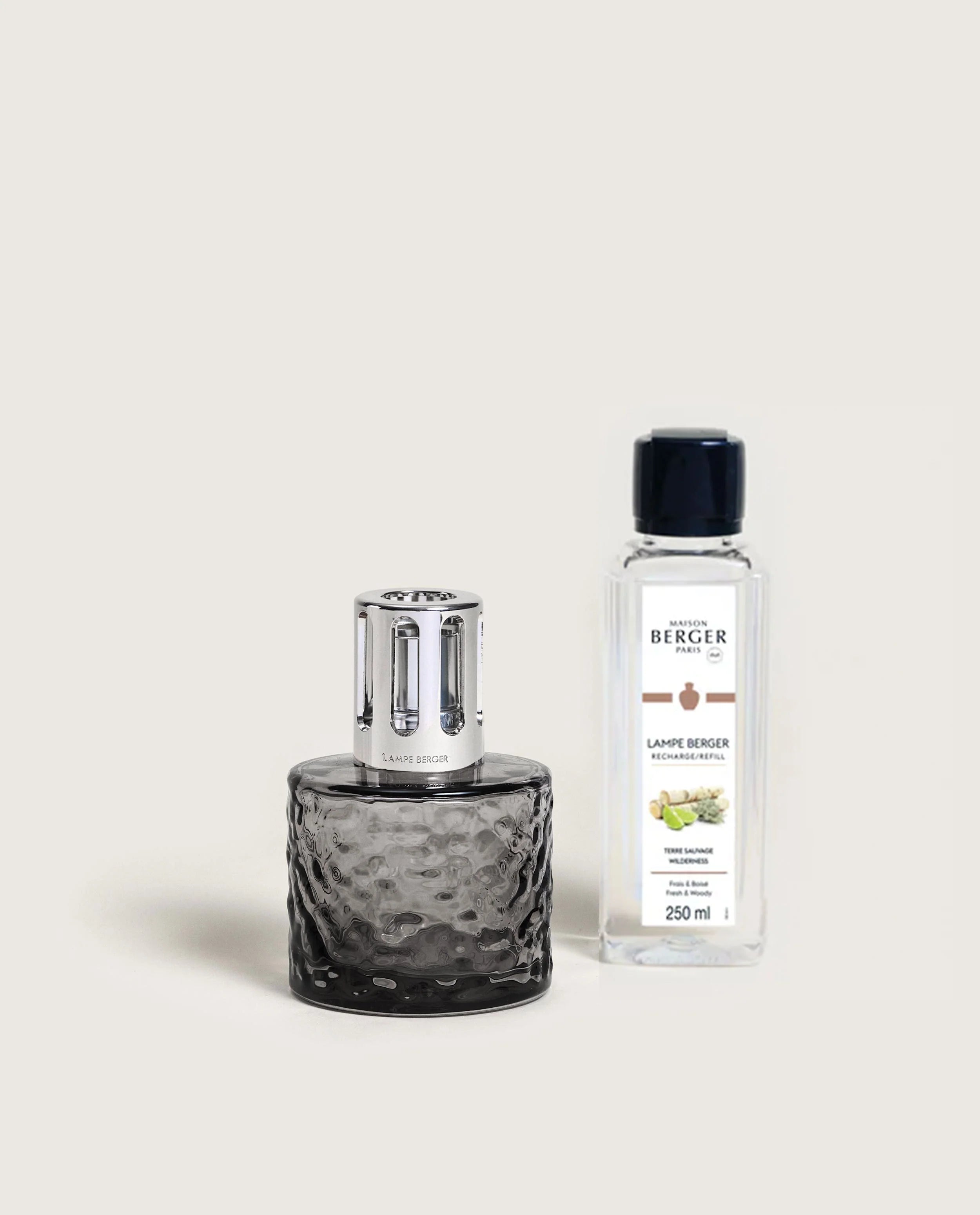 Maison Berger Mirage Black Fragrance Lamp with Wilderness fragrance angle view — Cloud Nine Pajamas