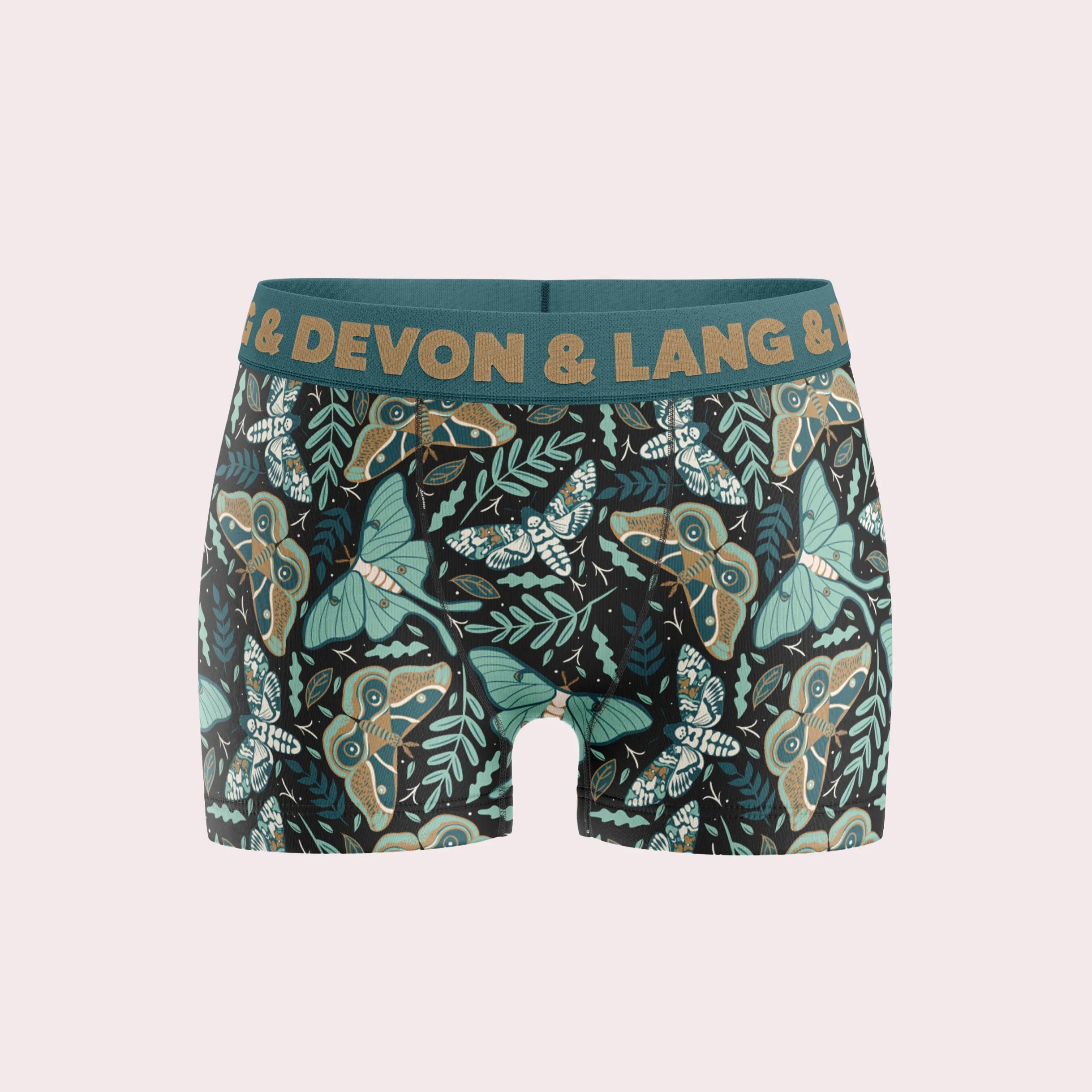 Devon + Lang Bria Boyshort in Midnight Moths print — Cloud Nine Pajamas Edmonton