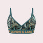 Devon + Lang Bria Wireless Bralette in Midnight Moths print — Cloud Nine Pajamas Edmonton
