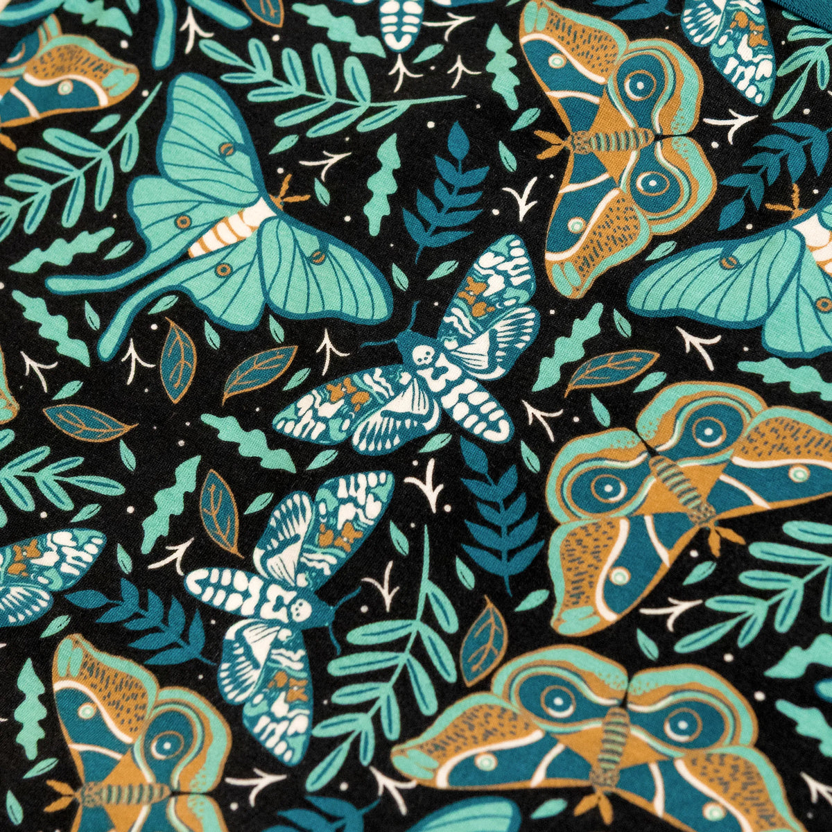 Devon + Lang Bria Wireless Bralette in Midnight Moths print — Cloud Nine Pajamas Edmonton