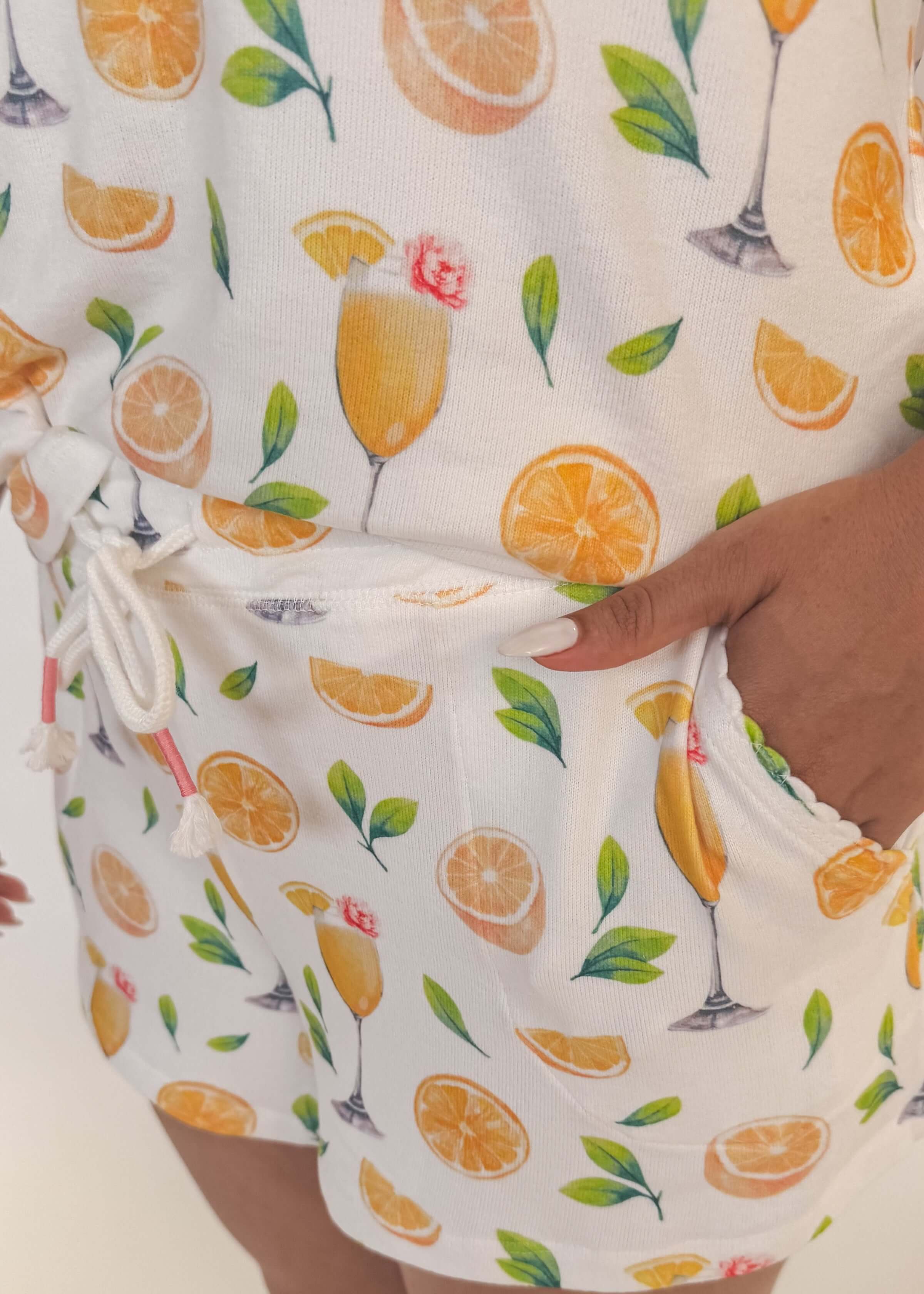 Mimosa Me Drink Print Tank + Short PJ Set PJ SALVAGE