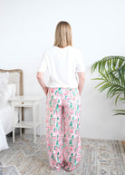 Miranda Nic Sugar Plum Dreams Velour Pant back view — Cloud Nine Pajamas Edmonton