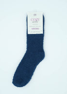 Lounge by Jan Marie Cozy Cloud Spa Socks Navy plush slouch sock — Cloud Nine Pajamas Edmonton
