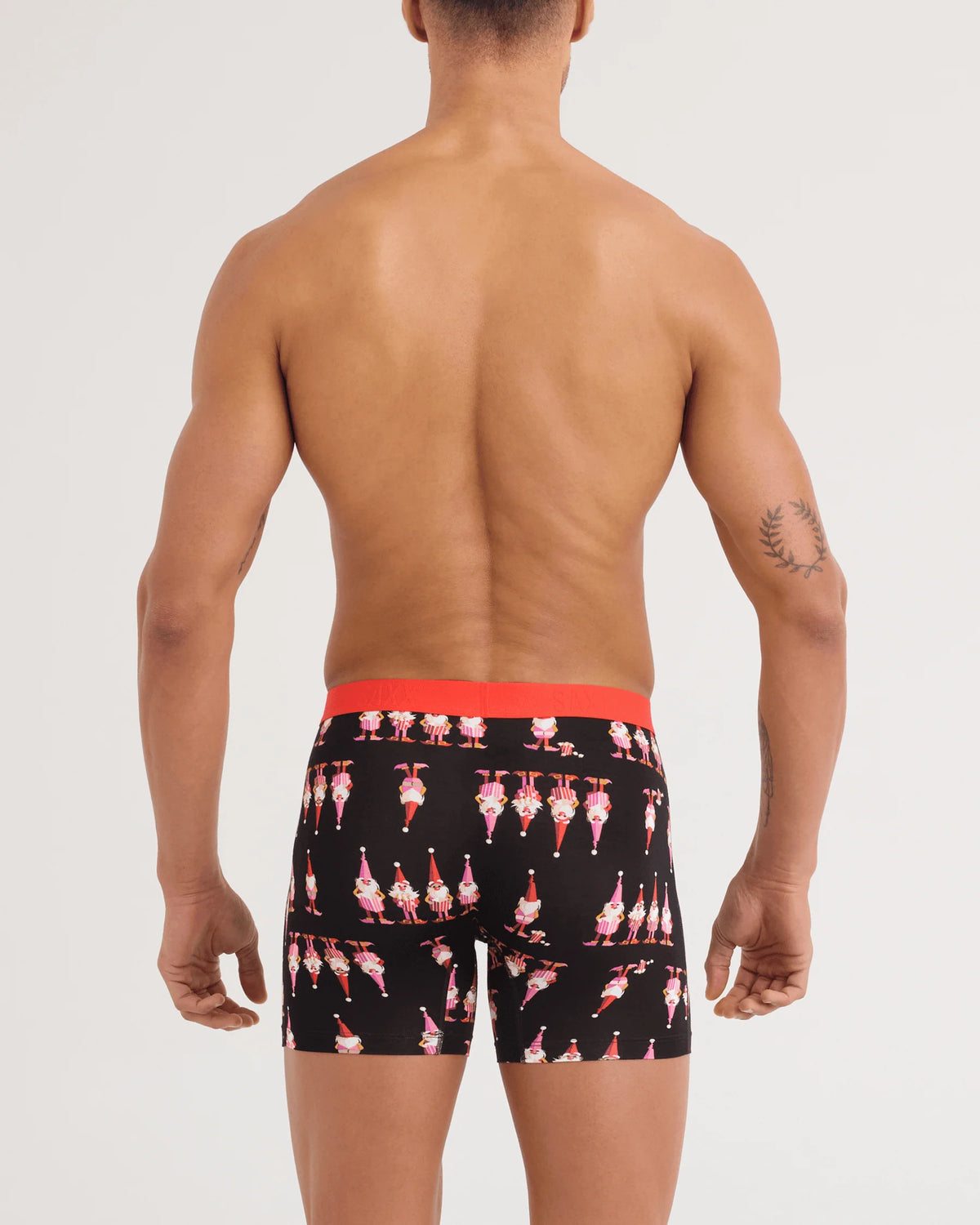 SAXX Vibe Xtra Soft Boxer Brief Nick in a Box back view on model — Cloud Nine Pajamas Edmonton