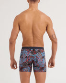 SAXX Vibe Xtra Soft Boxer Brief Night Garden back on model — Cloud Nine Pajamas