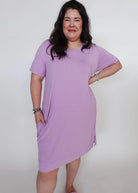 Nightshirt V Neck With Pockets - Bamboo | Lilac