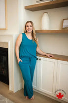 🌊 PJ Tank/Straight Leg Pant Bamboo | Cyan Teal 🌊