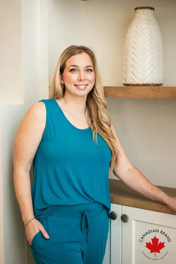 🌊 PJ Tank/Straight Leg Pant Bamboo | Cyan Teal 🌊