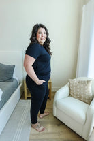 Black Beauty Tee & Jogger Lounge Set Bamboo | Georgia Rylan 