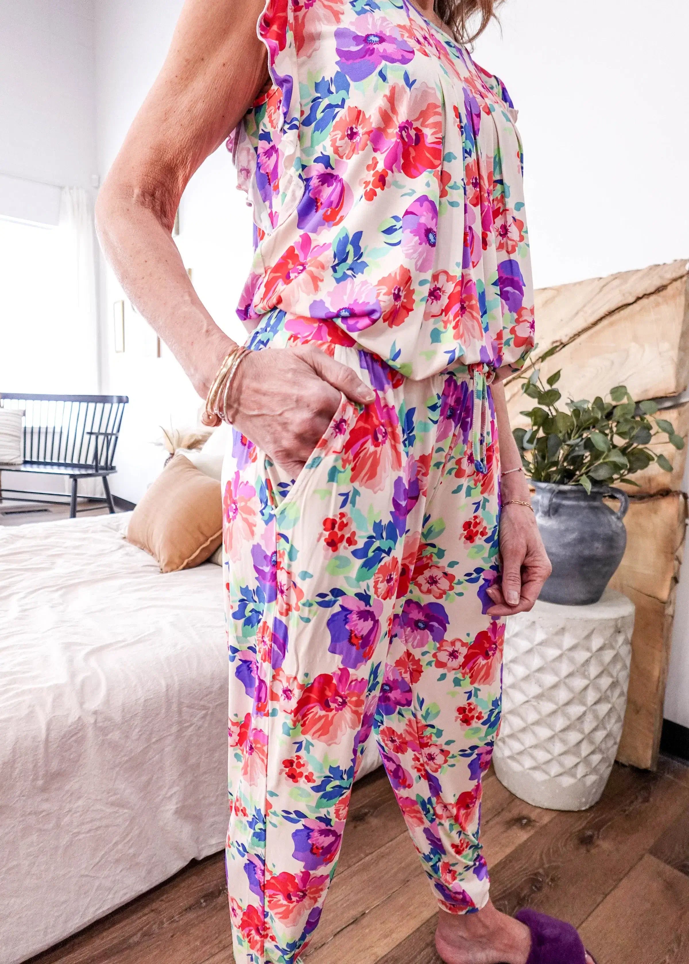 Flutter Top & Jogger PJ Set - Bamboo | Blooming Love georgia rylan 