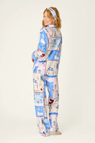 PJ Salvage Allons-Y ivory Parisian set back view — Cloud Nine Pajamas