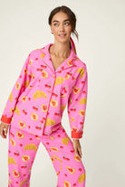 PJ Salvage Brunch Club pastry cherry print close-up — Cloud Nine Pajamas