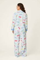 PJ Salvage Out of Office set model back view — Cloud Nine Pajamas