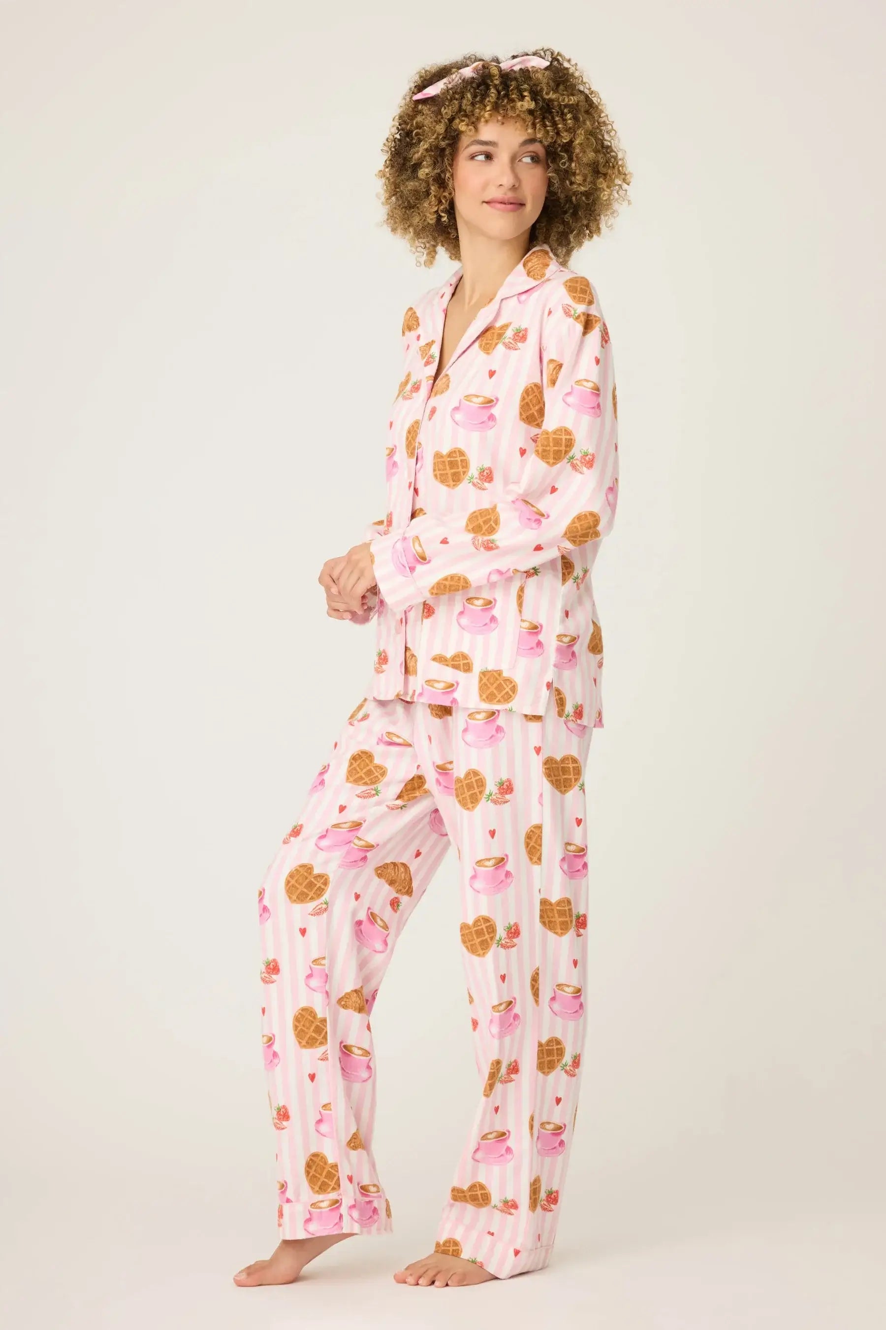 Women's parisian breakfast flannel pj set PJ Salvage