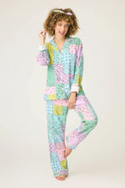 women's multicolour bandana flannel pj set pj salvage