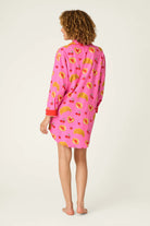PJ Salvage Brunch Club nightshirt back view showing length — Cloud Nine Pajamas