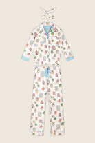 PJ Salvage Picture Purrfect 3-piece set with hair wrap included — Cloud Nine Pajamas