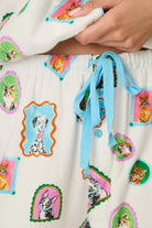 PJ Salvage Picture Purrfect watercolour cat and dog print close-up — Cloud Nine Pajamas
