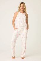 women's pink striped cocktail pj set pj salvage