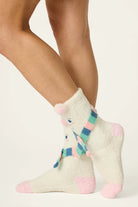 PJ Salvage Cozy Polar Bear Socks on model lifestyle — Cloud Nine Pajamas Edmonton