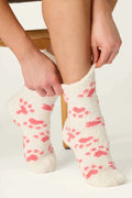PJ Salvage Socks Pink Paw Prints