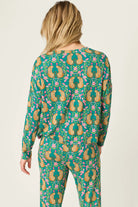 PJ Salvage Cheetah Bonita Dreams set model back view — Cloud Nine Pajamas