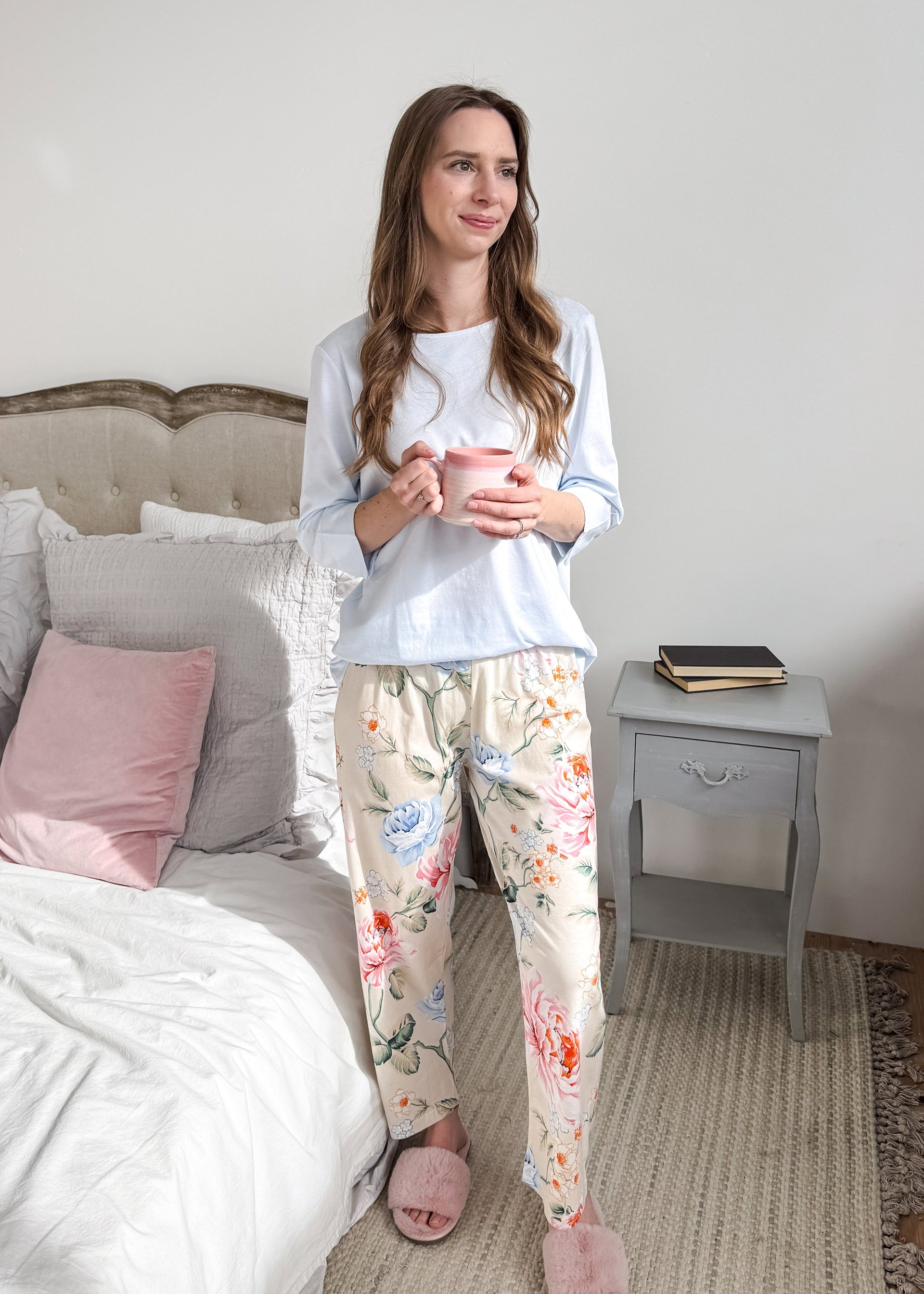 Ensemble pyjama Ringella à imprimé pivoines – Coton-modal