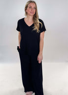 PJ Tee V Neck/ Straight Leg Pant Crepe Knit