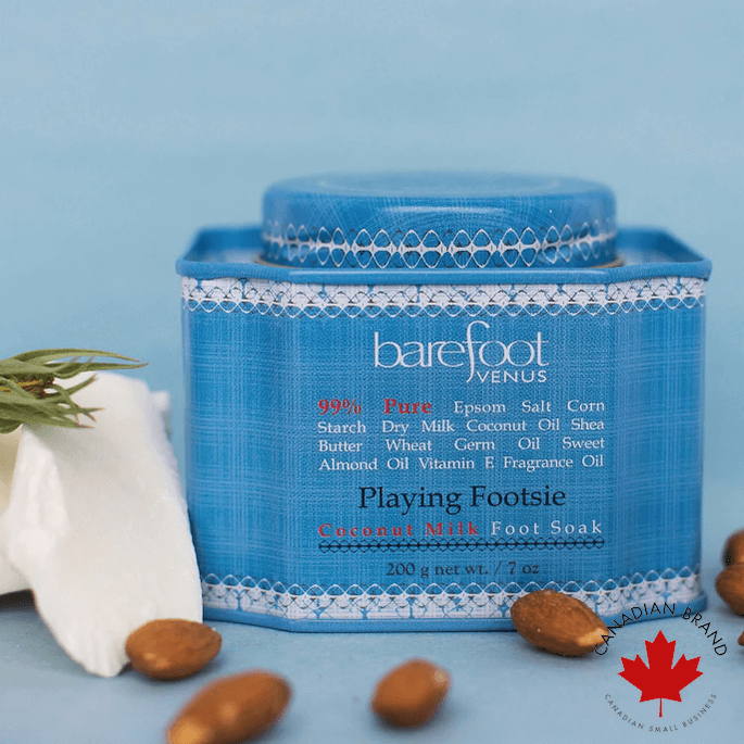 Playing Footsie-Barefoot Venus-Cloud Nine Pajamas coconut milk foot soak