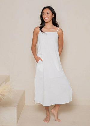 Dress Crinkled Cotton Gauze Maxi